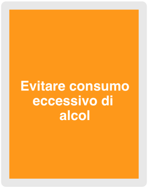 evitare il consumo eccessivo di alcol